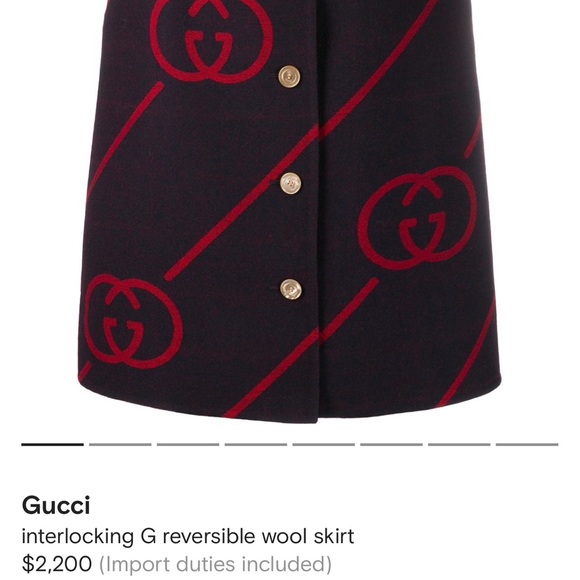 Gucci Interlocking G reversible wool skirt - Picture 12 of 12